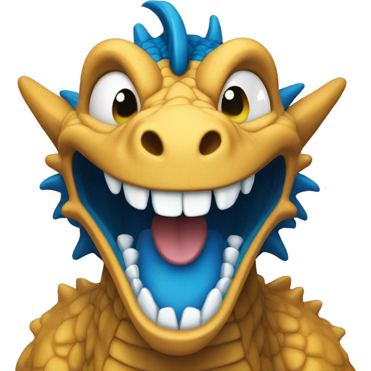 blue dragon laugh emoji