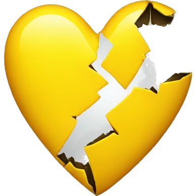 Broken yellow heart emoji