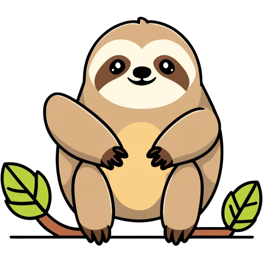 A sloth  emoji