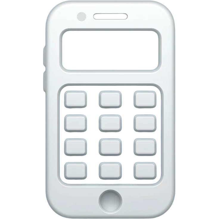 Pastel simple retro cell phone icon emoji
