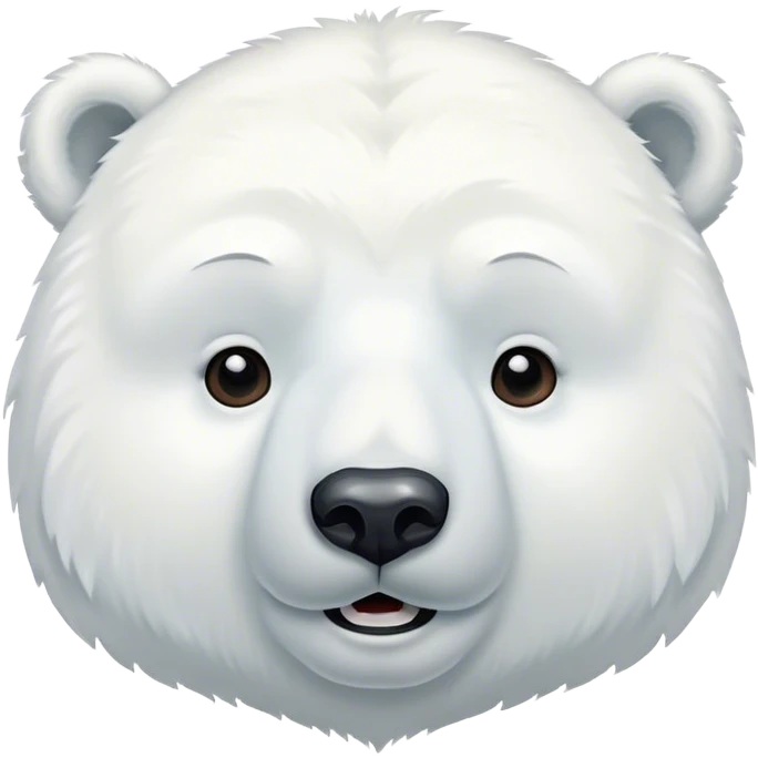 Polar bear with cute face  emoji