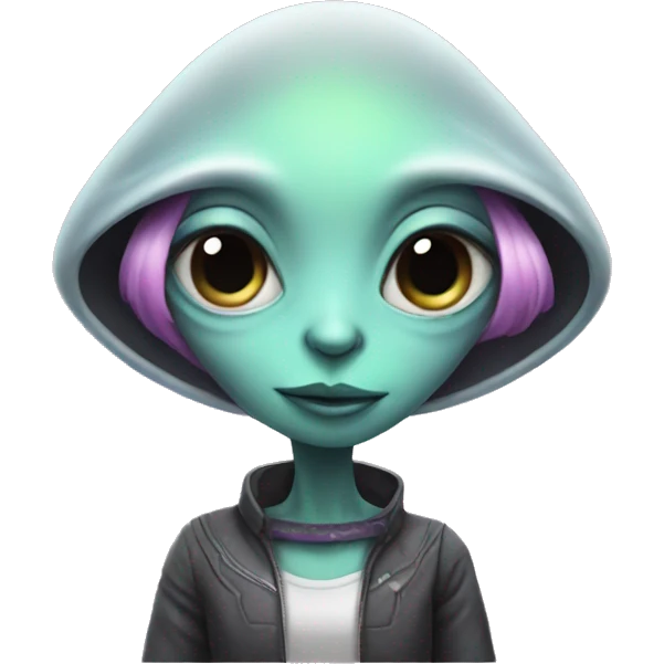 Girly alien emoji