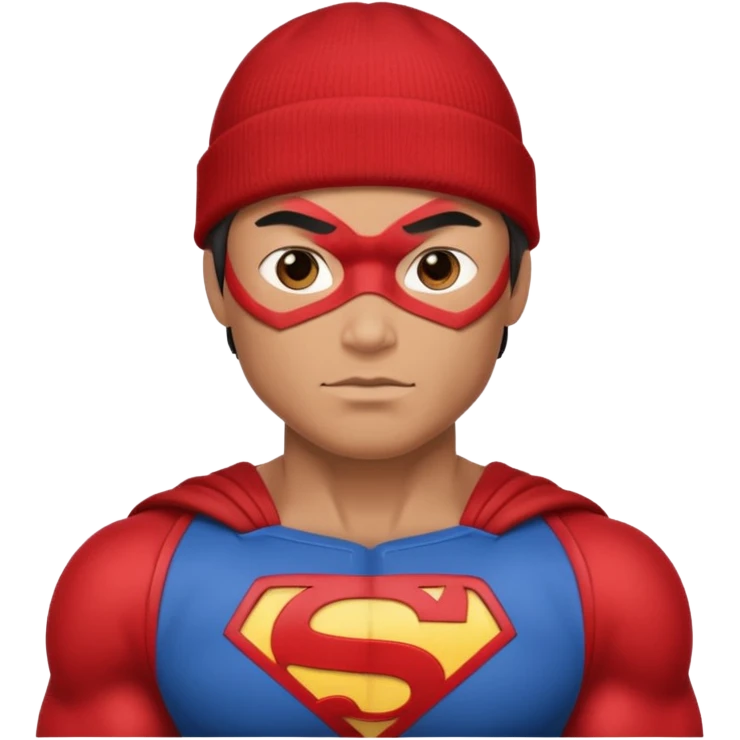 superhero with beanie emoji