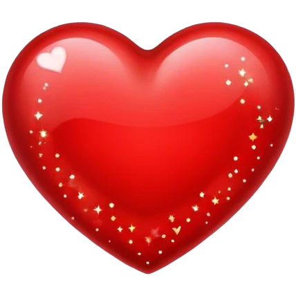Red heart with sparkles  emoji