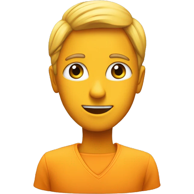 a left puch of motivation in colour of saffron emoji