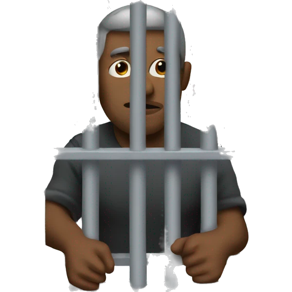Man in jail cell emoji