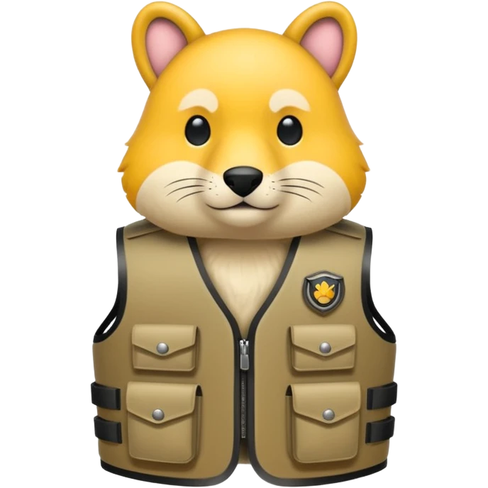 Animal wearing bullet proof emoji