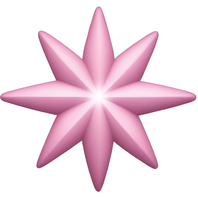Three small pink , 4-pointed stars grouped together. The stars have a slightly elongated shape, giving them a twinkling effect. They vary in size, with the largest star in the center and two smaller stars on either side.  emoji