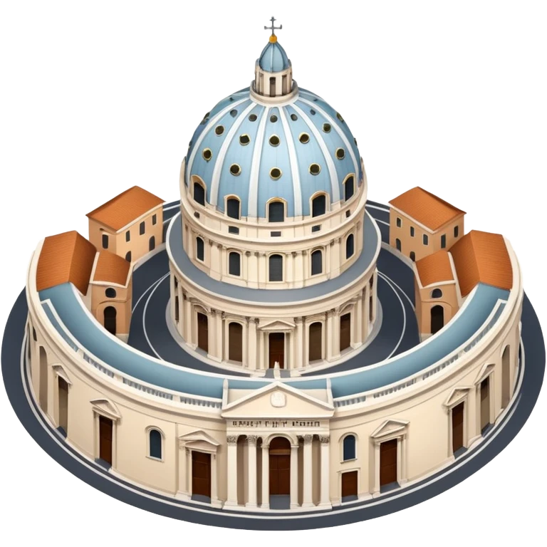 saint peter's church rome 
no frame, no squared style
aereal view from up emoji