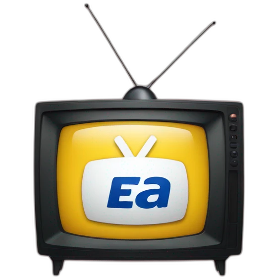 Tv with the Ea sports logo on it emoji