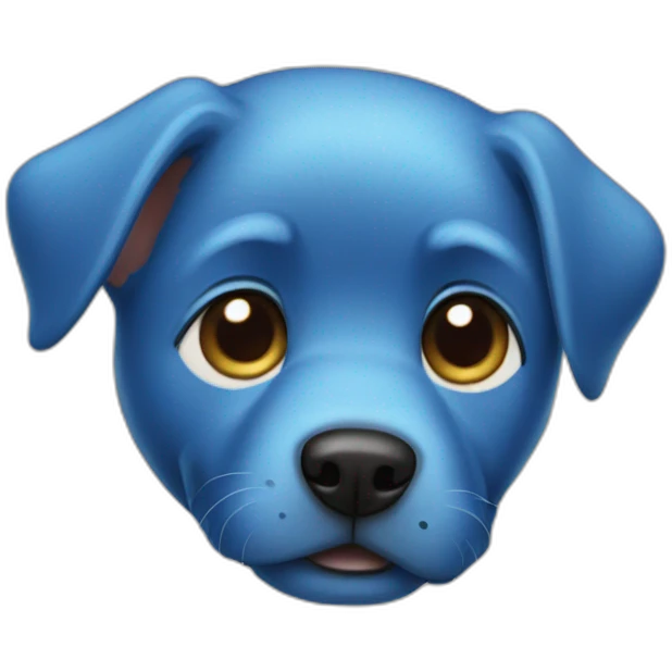 Blue dog emoji