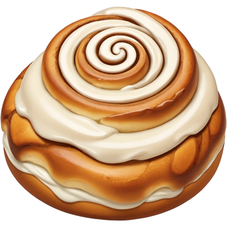 cinnamon roll with icing emoji