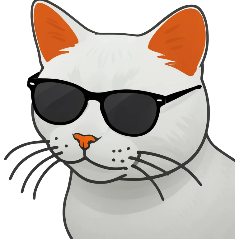 Cat with sunglasses emoji