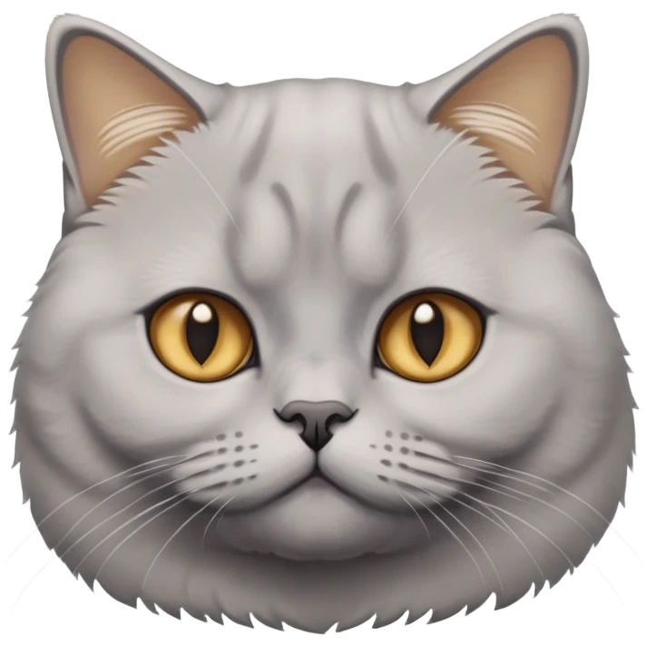 Silver golden British shorthair cat with thick dense coat emoji