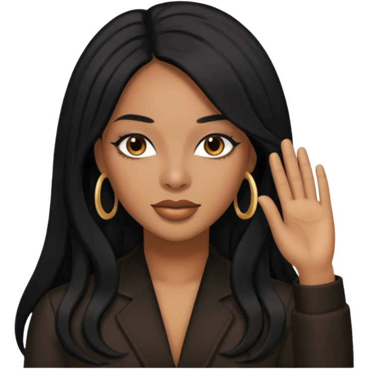 Moncia R&B singer with long hair emoji