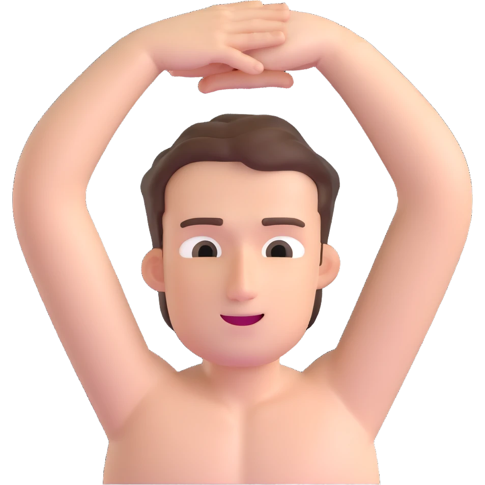 young white man's armpit, focus on armpit area emoji