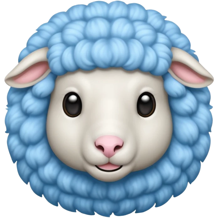 light blue sheep only head emoji