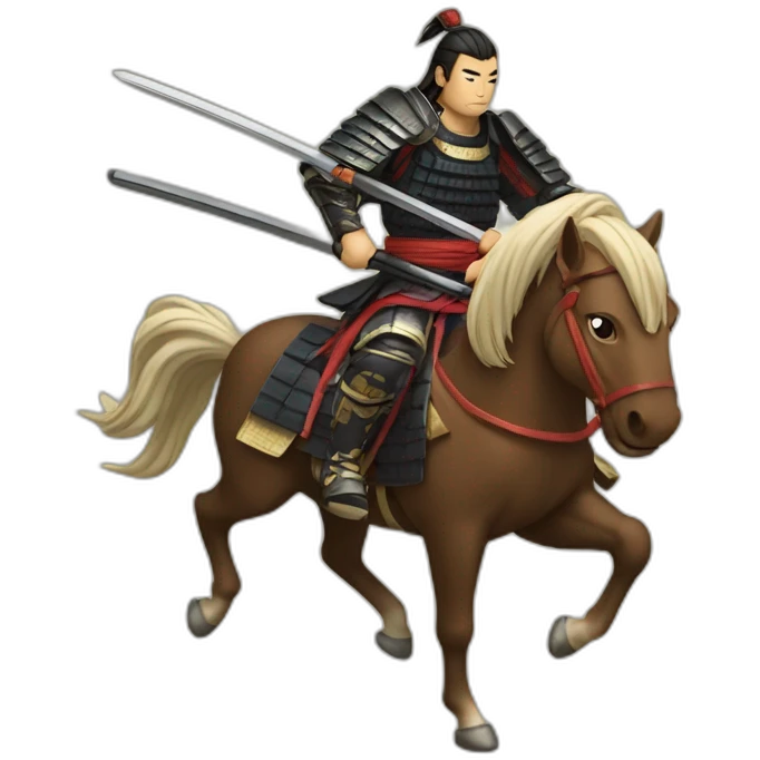 Samurai riding a horse  emoji