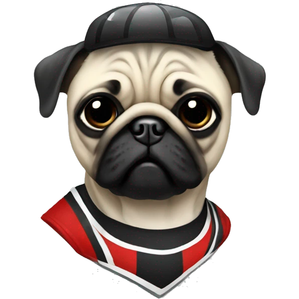 Pug in a hockey mask  emoji