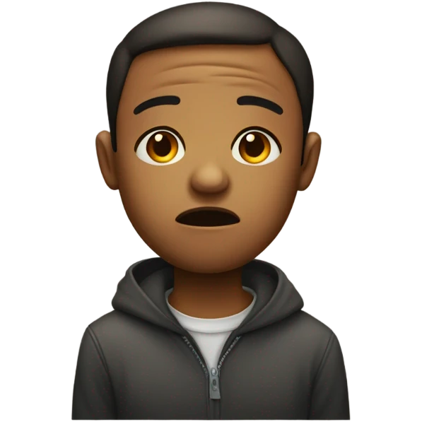 a combination between 😒 and ☹️ emoji