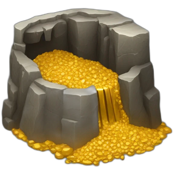 mining gold shaft emoji
