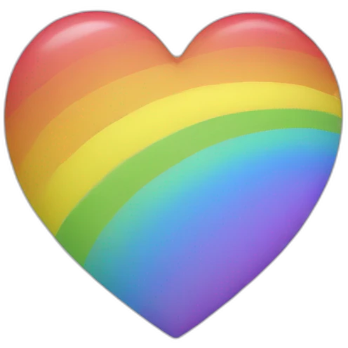 Cœur arc-en-ciel emoji
