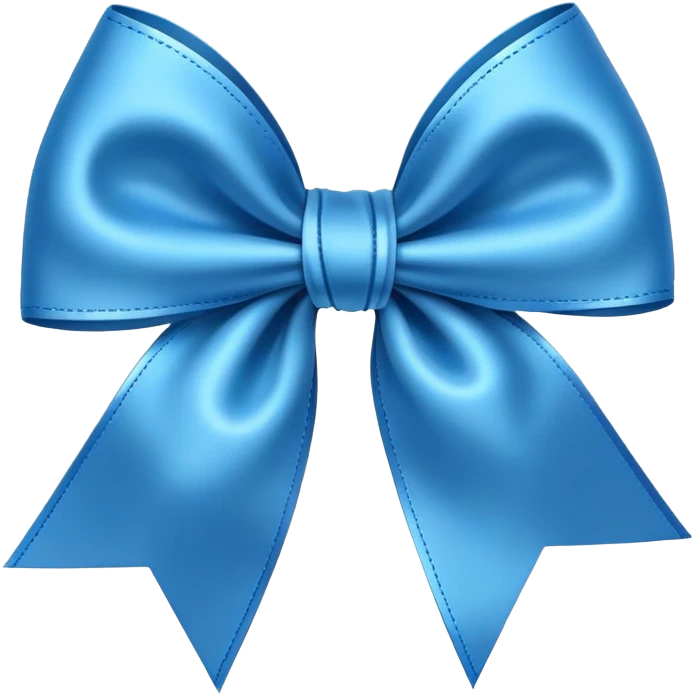 Blue bow emoji