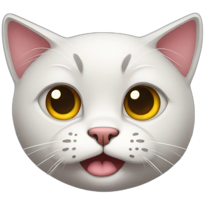 cat with sad expression, gloomy eyes, sorrowfull mouth emoji