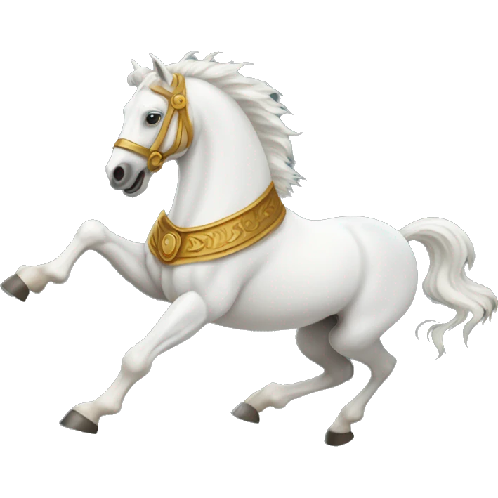 white roman horse galloping emoji