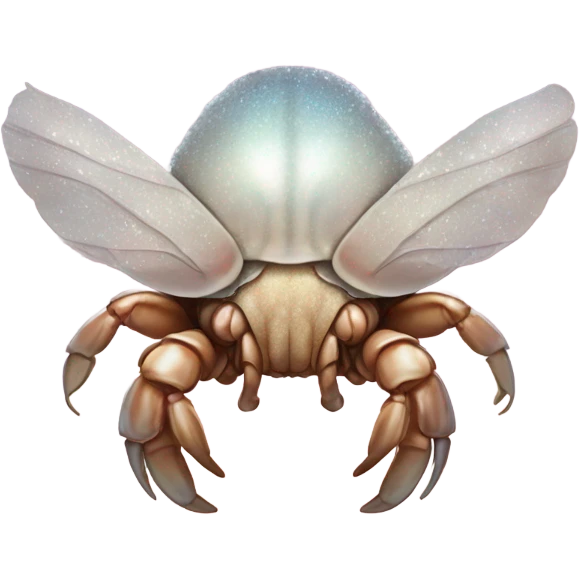 Hermit crab with angel wings emoji