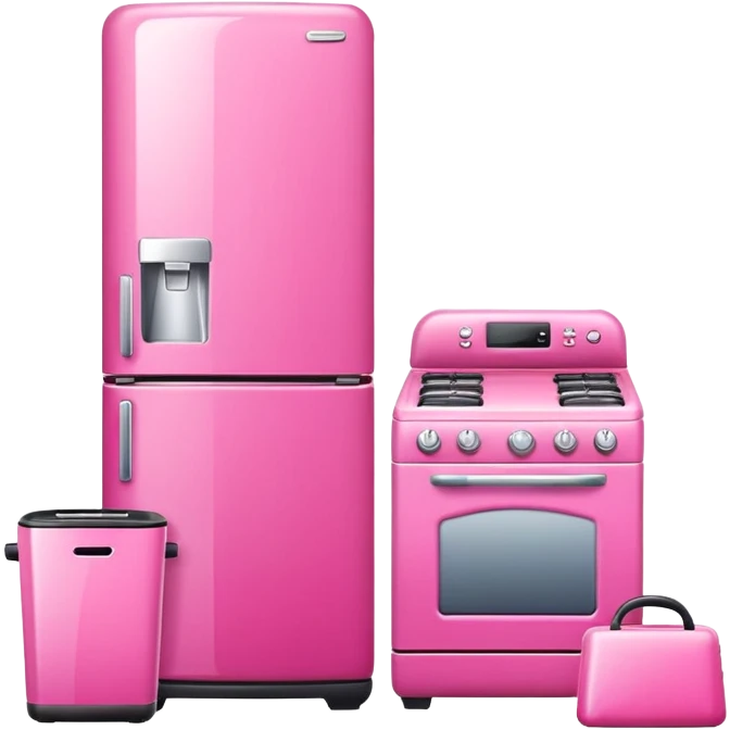 Pink house appliances emoji