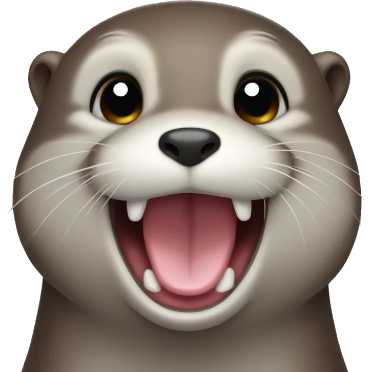 An otter with big begging sad eyes and shaking lip  emoji