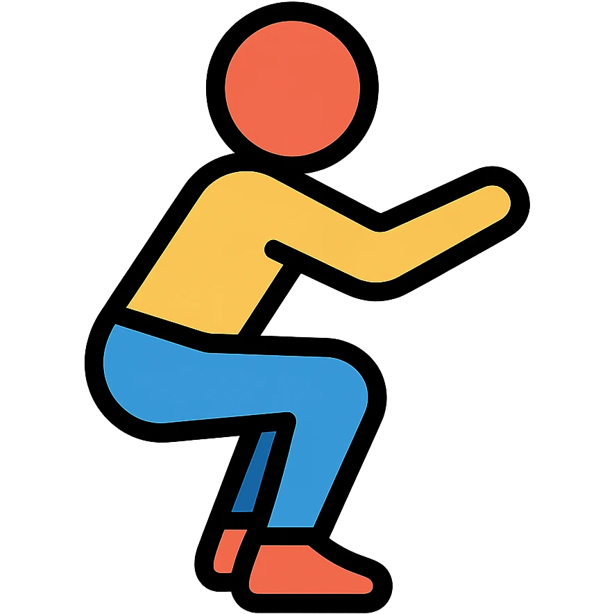we did too much leg exercise where you bend your knees and go down emoji
