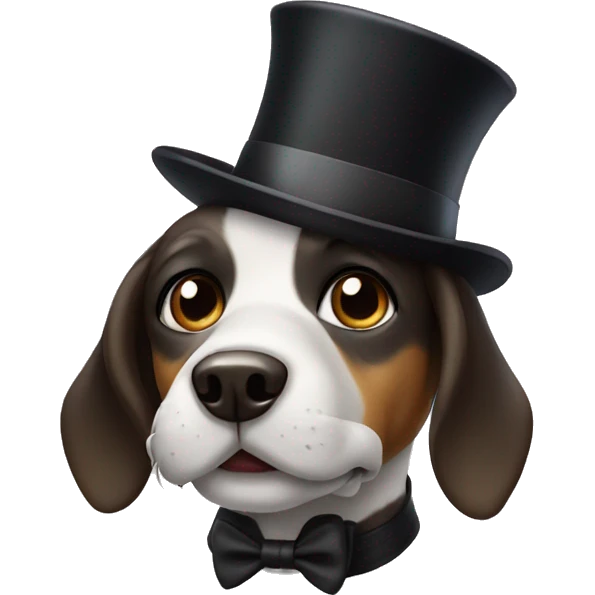 Dog with a top hat emoji
