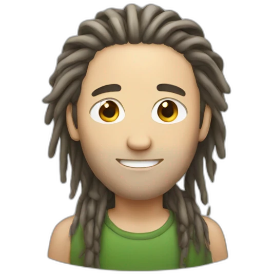 white guy with dreadlocks emoji