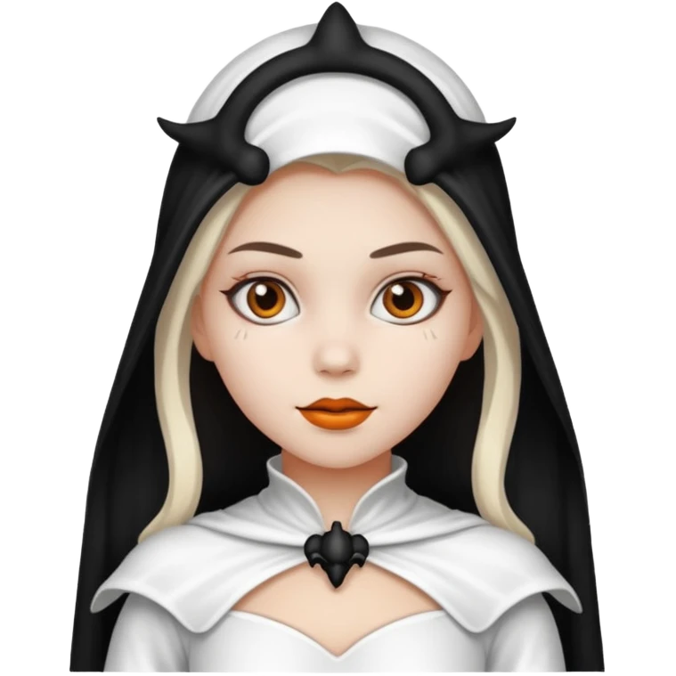 girl with hallowen white costumes emoji