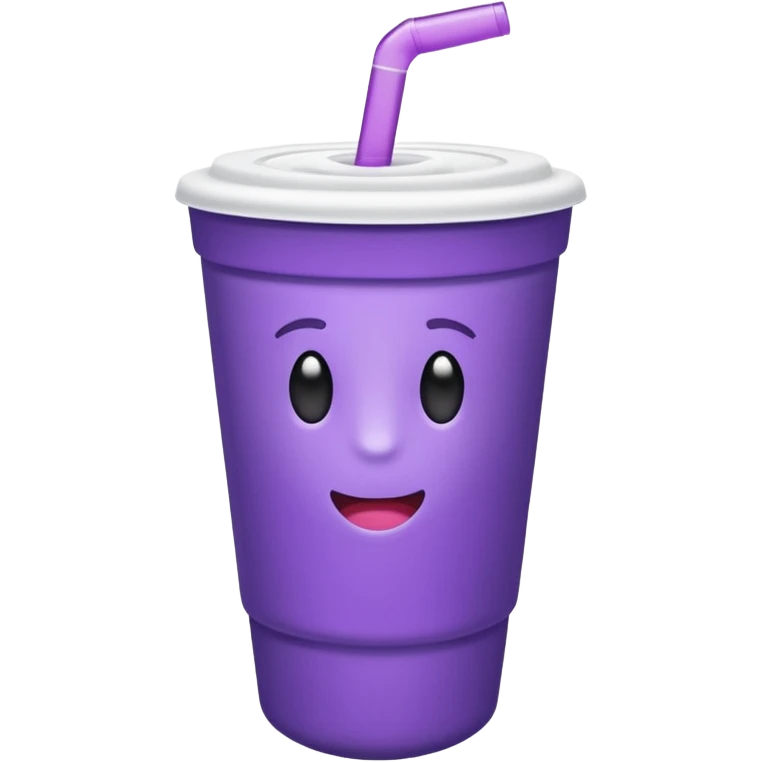 ios styrofoam cup.  purple liquid inside (no straw) (no face) emoji