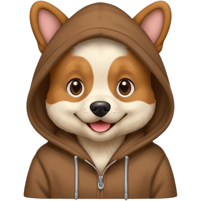 Dog wearing hoodie  emoji