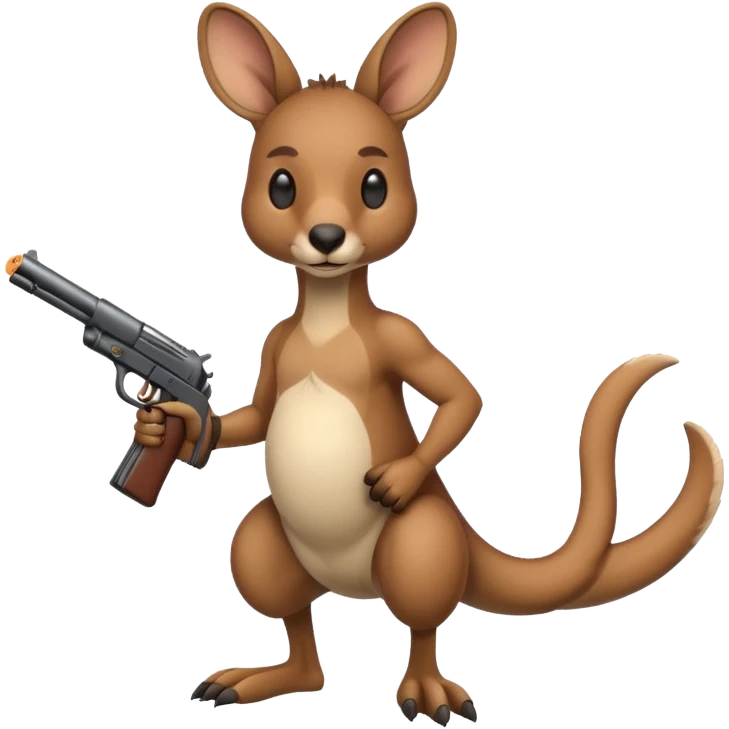 Kangaroo with a gun emoji