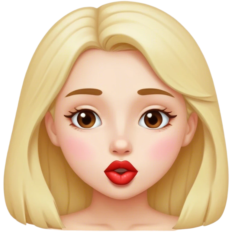Girl kissing emoji