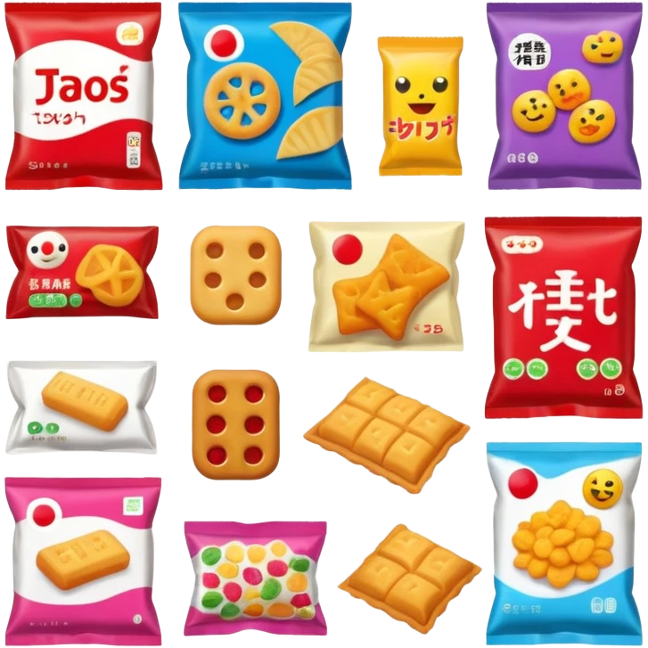 japan packaged snacks  emoji