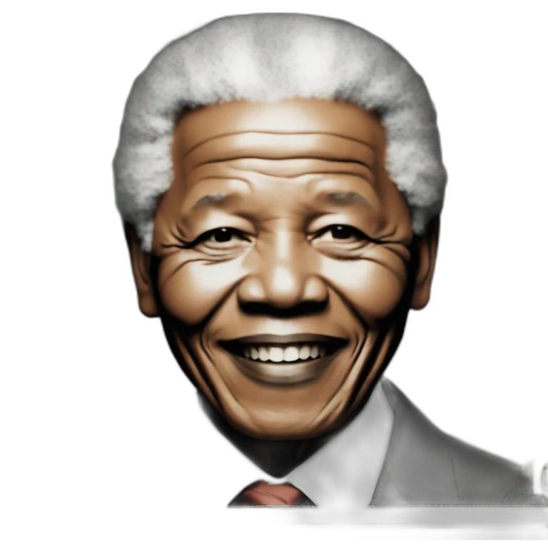 Nelson Mandela on a bank note. emoji