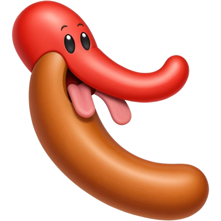 a long tongue cut out like a sausage, modeled after the Prljavo Kazalište band's emblem emoji