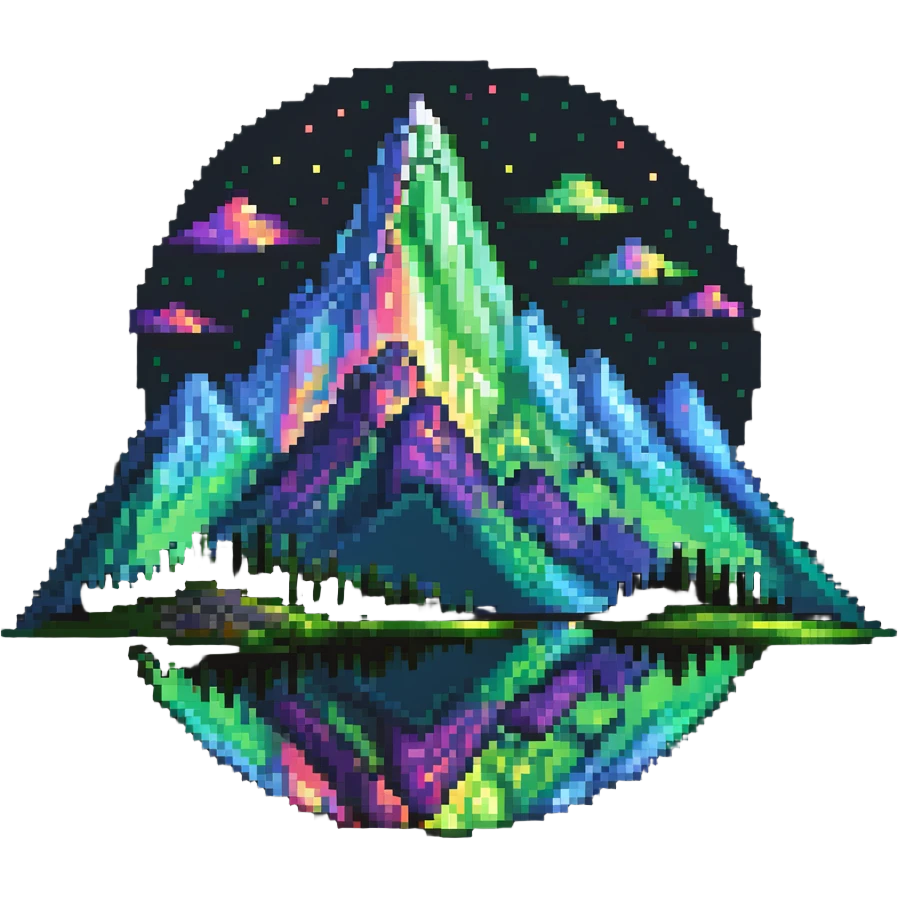 aurora borealis over mountains emoji
