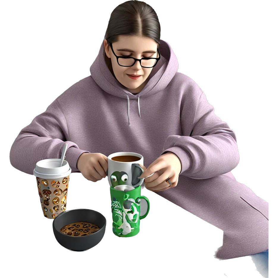 calm moment with a cup emoji