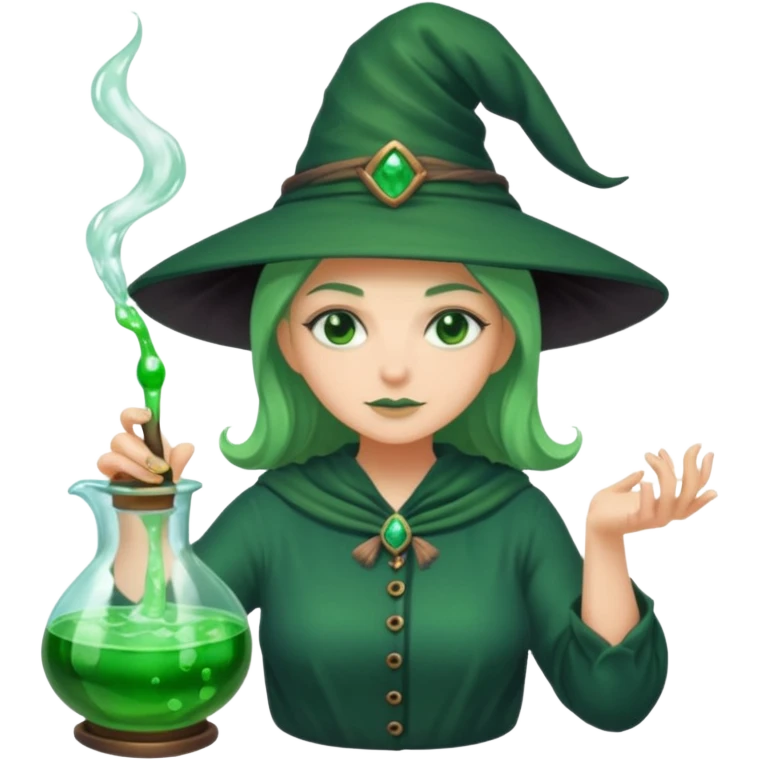 green witch cooking potion emoji