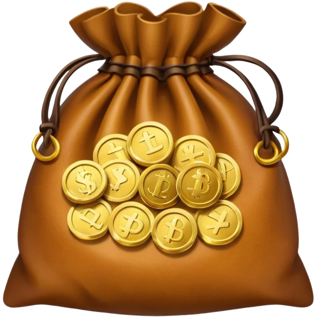bag with coins emoji