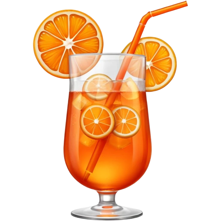 Aperol spritz with straw emoji