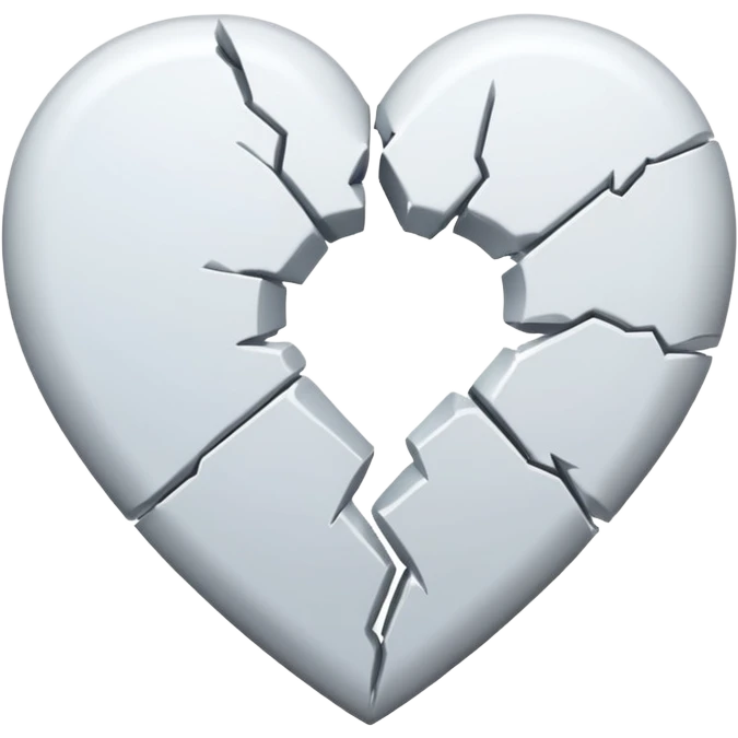 white broken heart emoji