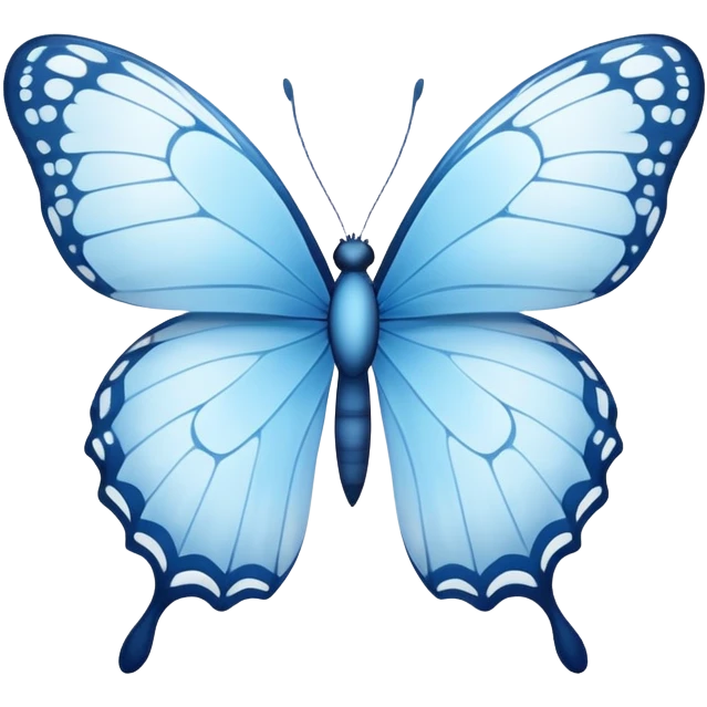Baby blue butterfly  emoji